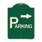 Signmission Parking with Arrow Pointing Right Heavy-Gauge Aluminum Architectural Sign, 24" x 18", G-1824-24518 A-DES-G-1824-24518 - alternate 1